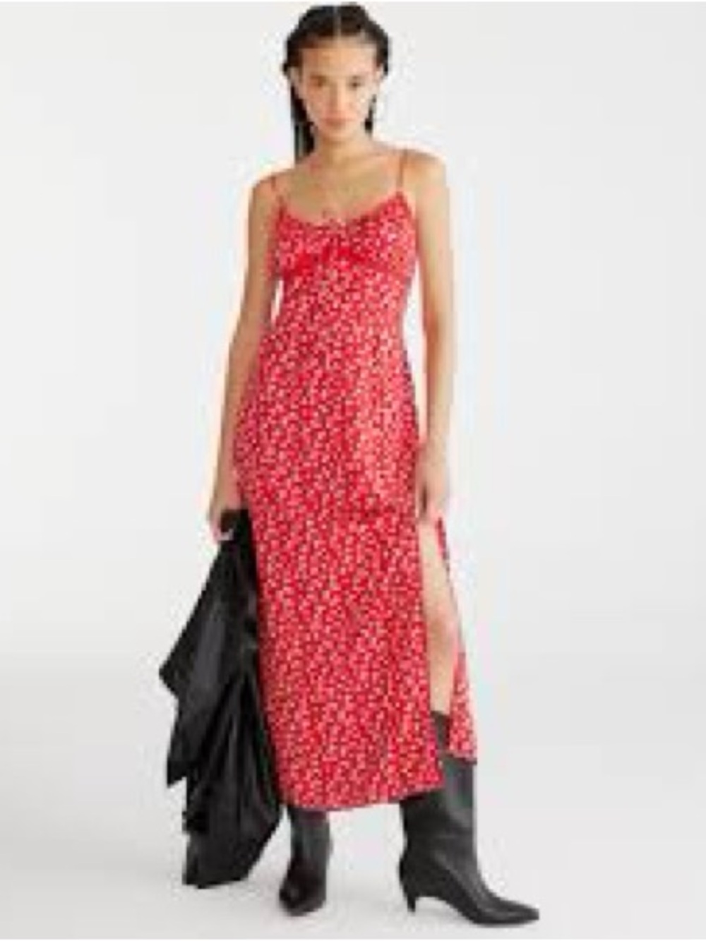 Aeropostale Red Floral Slip Dress